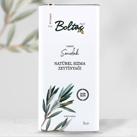 5 Lt Tarsus Sarıulak Soğuk Sıkım Natürel Sızma Zeytinyağı — Boltaç Zeytinyağı